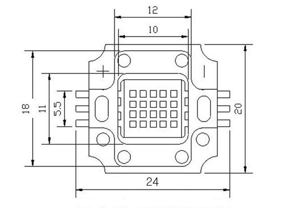 China Factory Bridgelux Epileds 10w 20v 24v 42mil Red High Power Led Diode 620nm 660nm