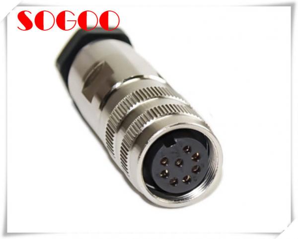 8pin Din AISG Connector M16 Circular Electrical Connectors Straight Plug