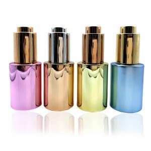 Flat Shoulder Essential Oil Glass Eye Dropper Bottles Non Toxic