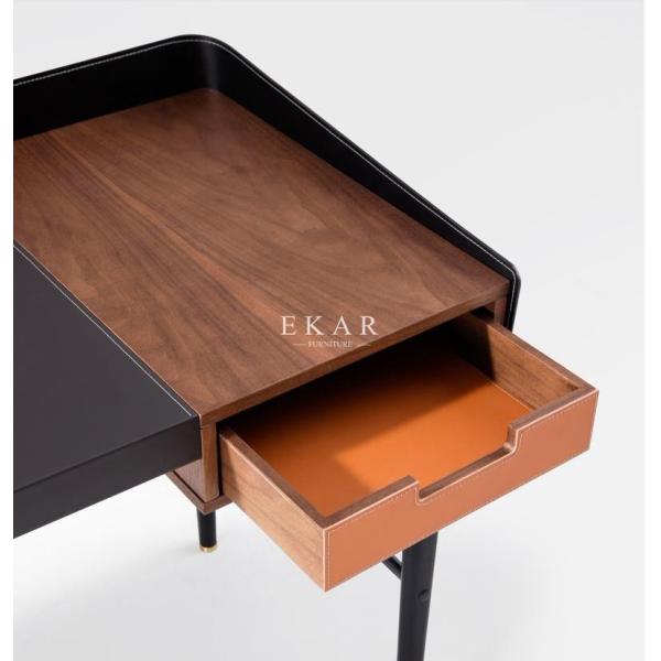 Simple Design Metal Base Study Table Modern Office Desk