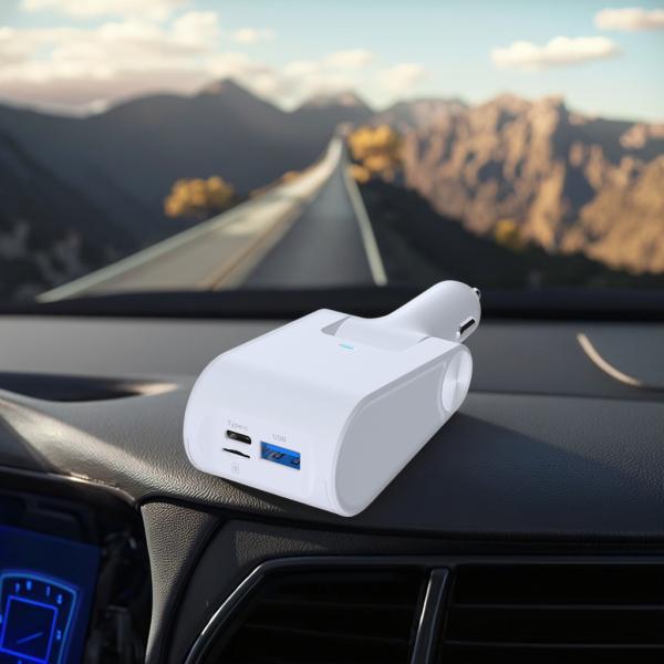 High-Speed 65W Car Charger 4G WiFi6 Fast Charging Type-C + USB Multi-Device Compatible 1-Year Warranty Auto Electronics