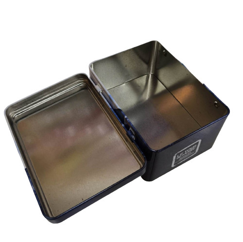Decorative Rectangular Biscuit Tin Can CMYK Varnish Empty Tins With Hinged Lid