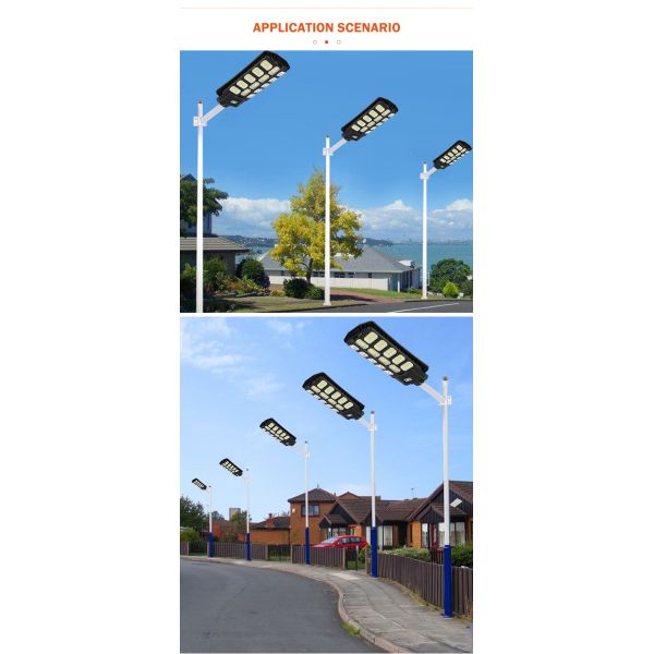 Garden Road SMD All In One Integrated Solar Street Light Outdoor Waterproof IP65 ABS 300W 400W 500W