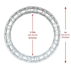 Aluminum Alloy Curved Roof Truss , Music Concert Circular Lighting Truss