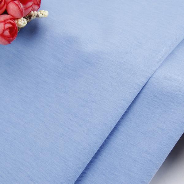 High Standard 40S 140GSM Knitted Mercerized 100% Cotton Single Jersey Knitted Fabric for Non-elastic T-shirt