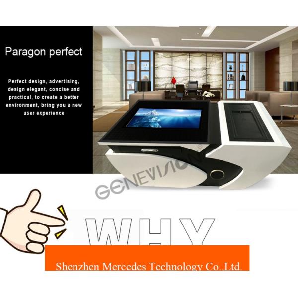 Adjustable angle LCD advertising display , office tea table desk kiosk