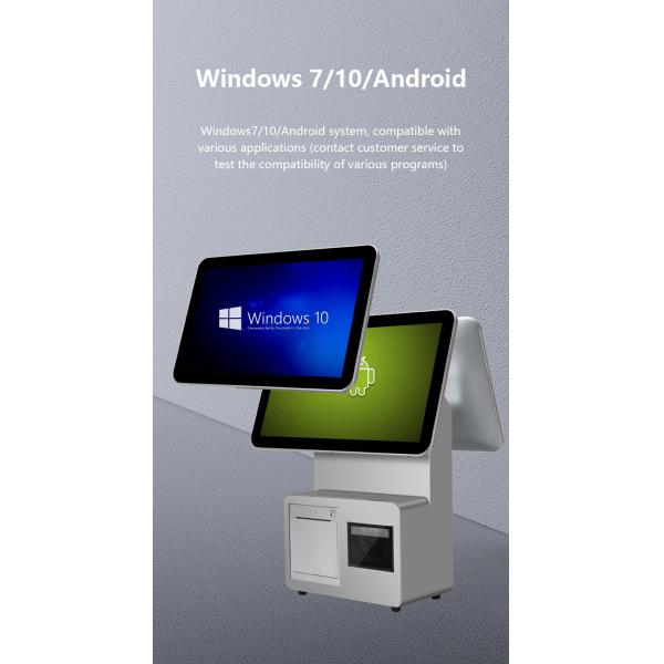 15.6Inch Dual Screen Pos Cash Machine I3 Processor 4+64GB Retail Pos System Supermarket Pos Terminal