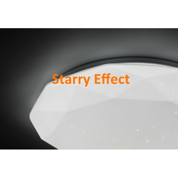 6500K 24W 60W CE Ceiling LED Fixtures Diamond 25000hrs Remote Dimming