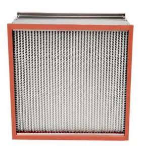 China Customized Fiberglass High Temp Air Filters H13 H14 High Temperature  Hepa Filter on sale