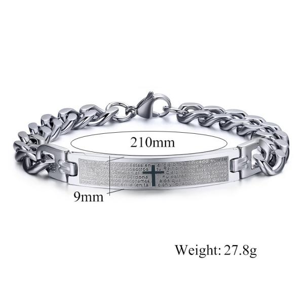 Stainless Steel Couple Bracelets Jewelry, Charm Faith Love Hope Bracelet, Scripture engraving bracelet