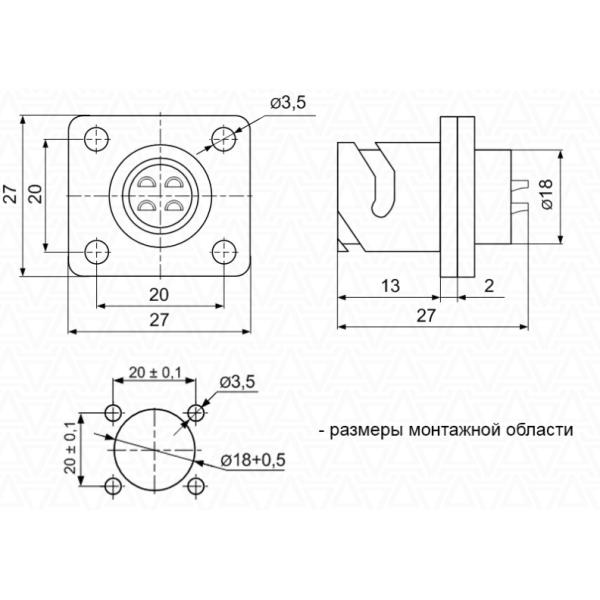FQ 18 Series Waterproof Military Industry Connectors 2~7Pins and 12Pins