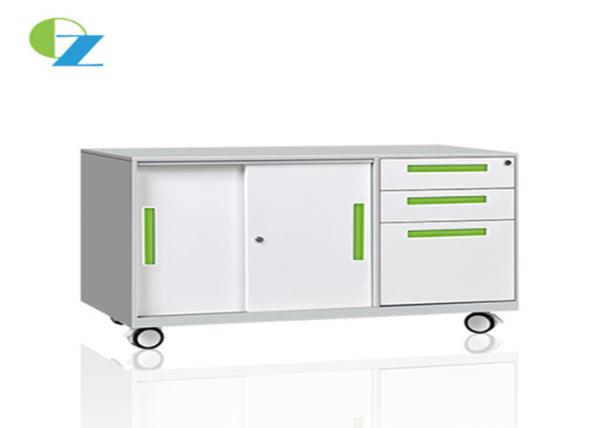Quality Office Metal Mobile Pedestal Cabinet Sliding Door Assembled Construction for sale