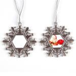 Diy Printable Blank Metal Sublimation Christmas Hanging Snowflake Ornament