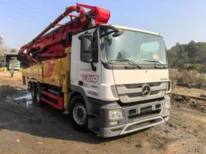 Approval ISO Truck Mounted Concrete Pump 2019 Sany Brand 52M Used Construction Machinery  C10 System With Benz Chassis