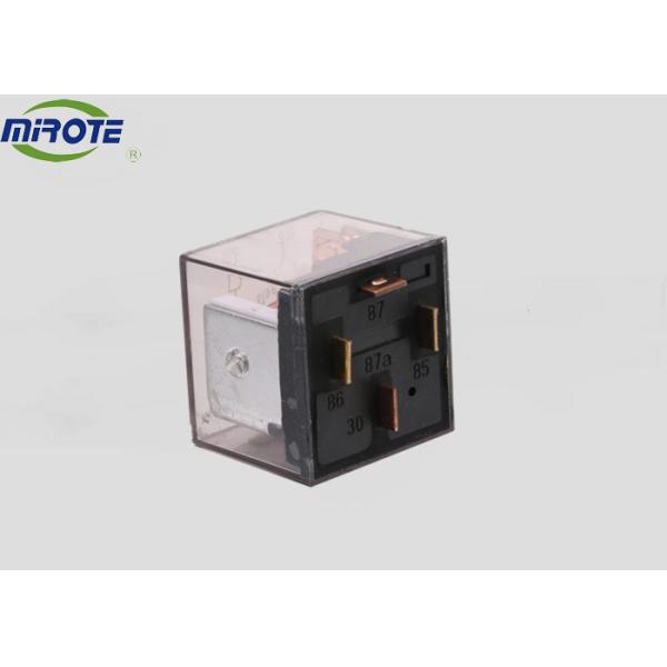 Transparent Cover 80 Amp Automotive Relay , 24 Volt Relay 4 Pin With Metal Sheet And Led Light