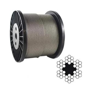 China Non-coated 3/16&quot; T316 Stainless Steel Wire Rope for Deck Cable Railing kits 500FT Cable Rope Aircraft Cable 1x19/7x7/7x19 wholesale