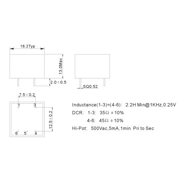 Customised Audio Frequency Transformer High Reliability With Shielding Case