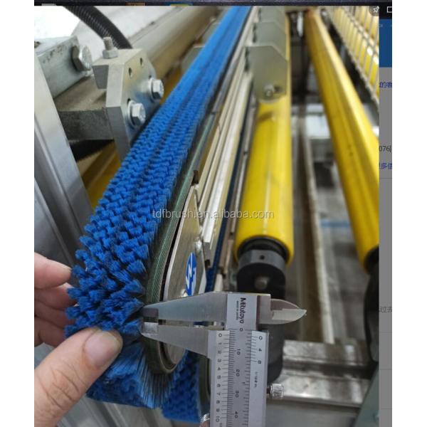 Nylon Bristle Flexible Conveyor Belt Strip Brush With Rubber Base For Cleaning