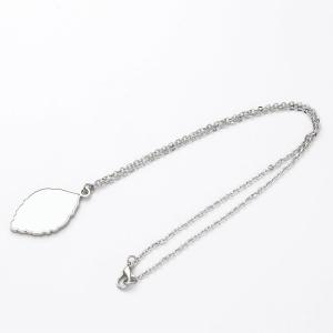 Custom Metal Love Necklace Unique Sublimation Leaf Pendant Necklace Sublimation