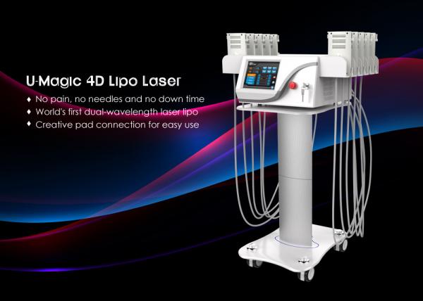Quality Tuv Medical Ce Smart Lipo Machine , Non Invasive Laser Lipo Machine 650nm / 940nm for sale