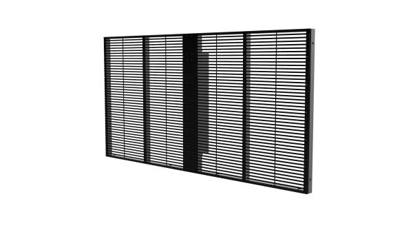 Quality LED window display signs transparent led curtain display Shopping Windows Ads Player for sale