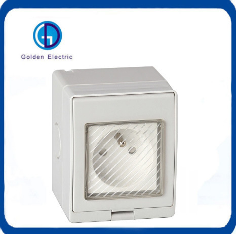 IP55 1gang (French Standard) Surface Mounted Waterproof Socket Series