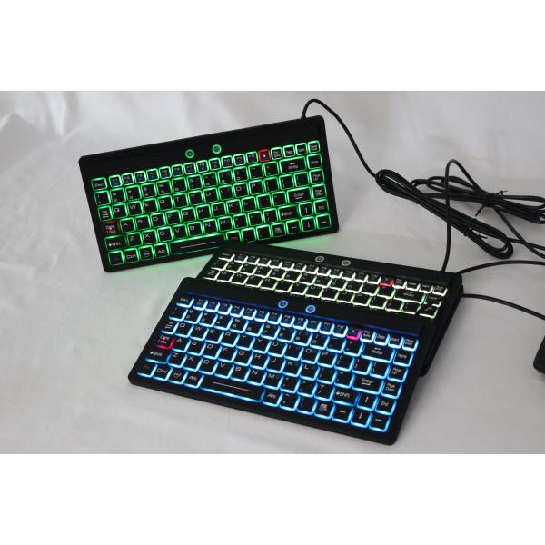 IP68 Fully Sealed Silicone Keyboard Mini Size USB Interface With Illuminated Backlit
