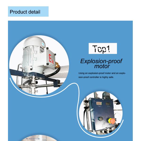 SS304 Cbd Crystallization Lab Glass Reactor 100l 200l