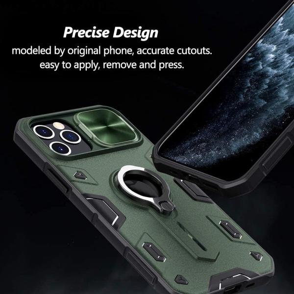 iPhone 12 Pro Max Case with Camera Cover & Kickstand, Duty Military Grade Armor Protection Cover,