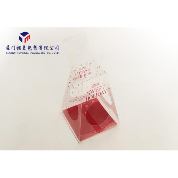 Trapezoid Custom Plastic Box Packaging , Clear Box Packaging For Bath Set