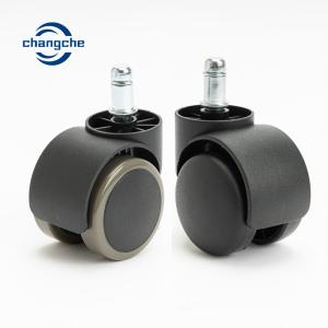 China Black Nylon Swivel Stem Office Chair Castor Wheels Replacement 50mm on sale