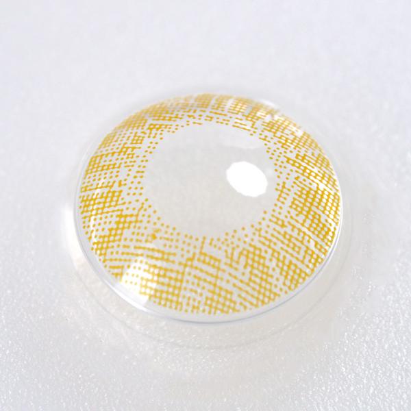 Three Tone Opaque Colored Contacts Sandy Brown Lens Non Prescription