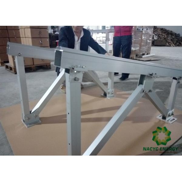 Lightweight Aluminum Ground Solar Mounting Brackets Patented Easy Installation