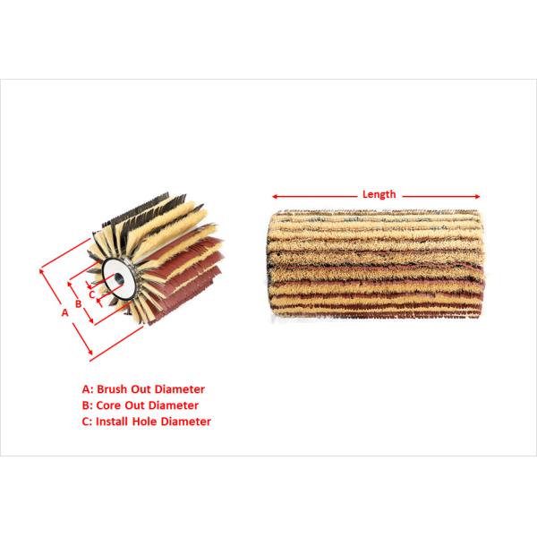Polishing Sisal Sandpaper Industrial Roller Brush For Wooden Furniture