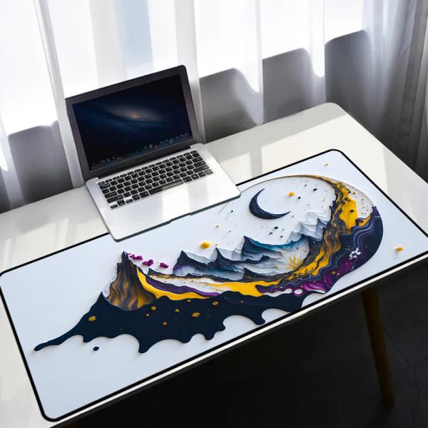 Non Slip Personalized Full Desk Large 40 X 90Cm Mouse Pad For Gaming With Round Shape
