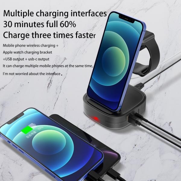 20W 3 In 1 Quick Wireless Charger CE UL RoHS FCC QI Certification