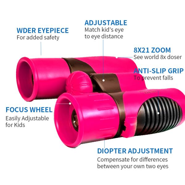 High Resolution 8x21 Kids Binoculars , Child Binoculars For Bird Watching