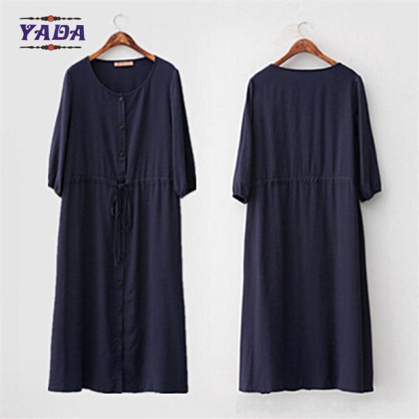 100% cotton long casual red color plus size designs cheap women dresses pictures office dress for ladies made in China
