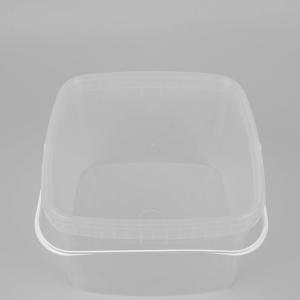 ISO9001 Certification White Square Plastic Buckets 3 Liter