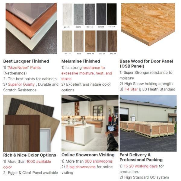 Classic Luxury Modular Kitchen Cabinets Veneer Top and Lacquer Bottom for Apartments