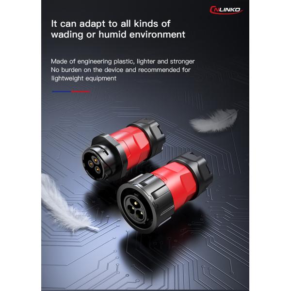 CNLINKO 4 Pin Industry Socket 110 Volt Electrical Plugs and Sockets Waterproof for Light Cable Plug Connector