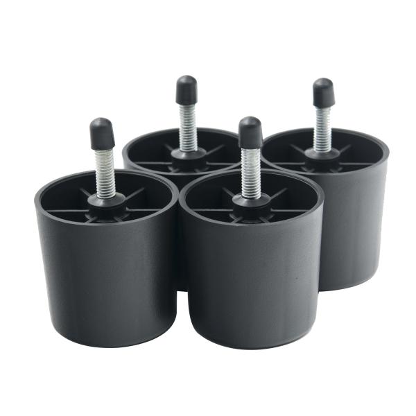 Quality Sturdy Screw Round 87g 58mm Plastic Sofa Couch Feet for sale