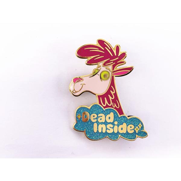 customized Size 1.5 inches brass plating gold hard enamel pins