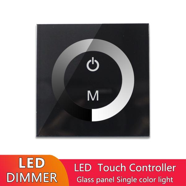 Wall Mounted 12V 24V LED Lighting Dimmer Switch For Single Color Strip Light