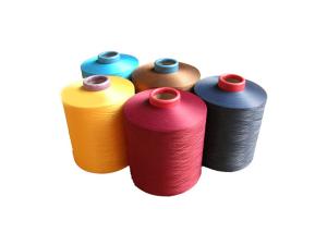 China Recycled Dyed Polyester Yarn 150D Excellent Seam Strength For Underwear on sale