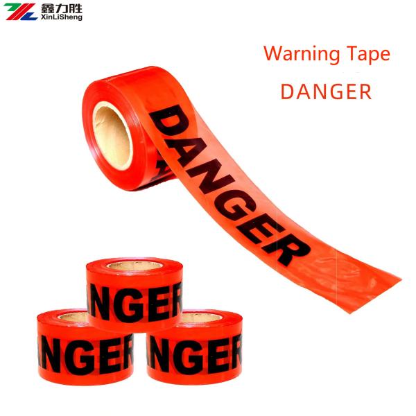Custom Printing Logo Barricade Tape Single Side PE Warning Tape
