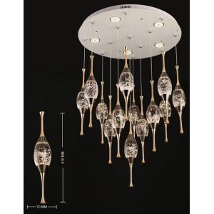 Villa Duplex Staircase Chandelier Long Chandelier Light Luxury Mermaid Crystal