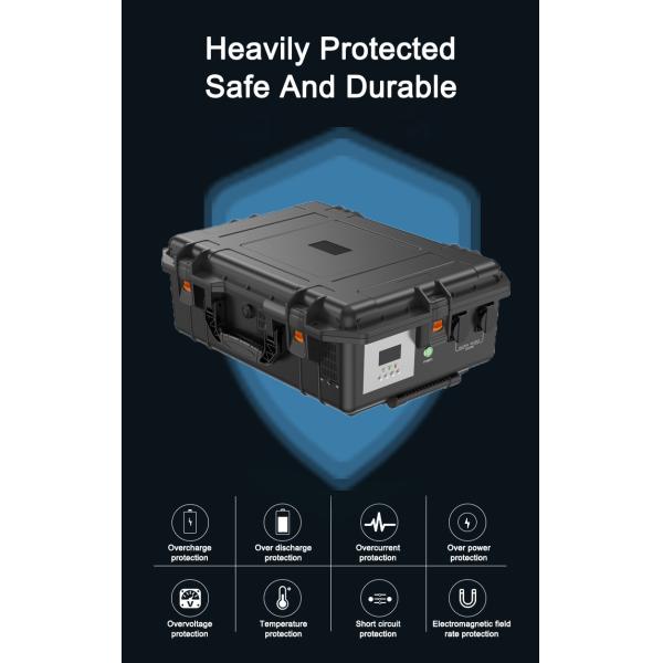 48V 102Ah Portable Solar Power Station LiFePO4 Battery Solar Generator Power Bank