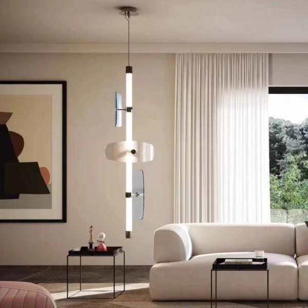 Modern Long Bar Chandelier For Dining Rooms Postmodern Bedroom Glass Pendant Lamp