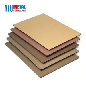 China 3mm Steel PVDF Acm Aluminium Composite Panel Copper Nacreous 1250mm wholesale